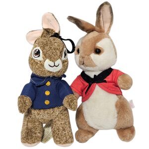 Peter Rabbit & Flopsy Rabbit PlushLot 6" Dan Dee & Ty Beanie Babies Stuffed Toys
